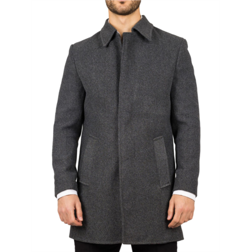 TruClothing classic collar wool blend overcoat classic trench coat winter jacket