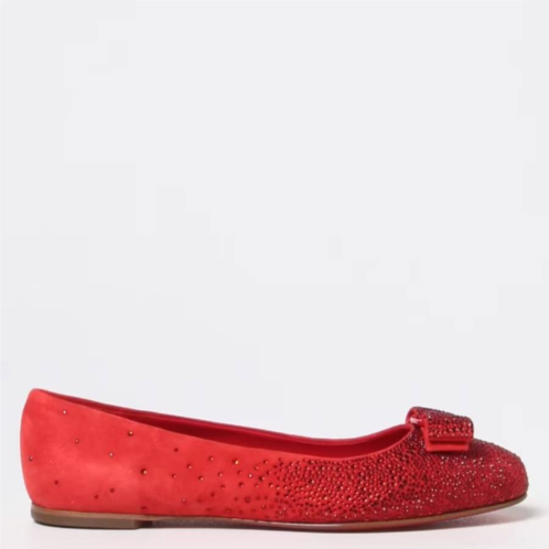 Salvatore Ferragamo Ferragamo embroidered suede ballet flats