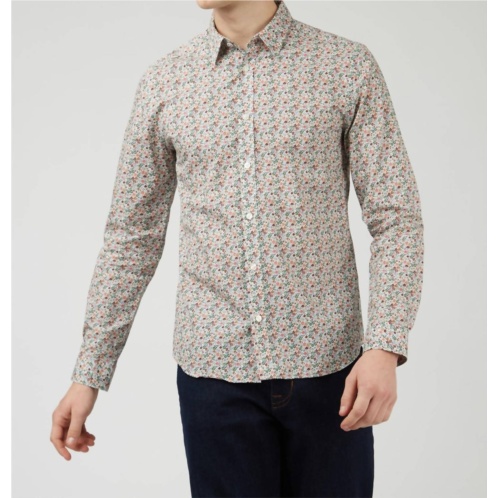 Ben Sherman multicolour floral print shirt in snow white