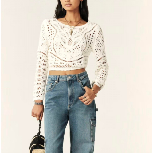 Ba&sh marc cardigan in white