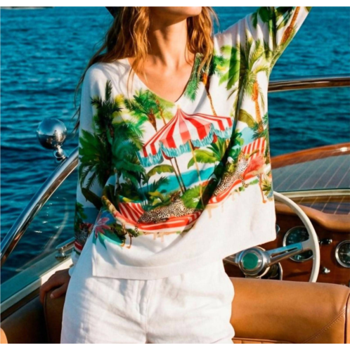 Vilagallo umbrella sweater in white