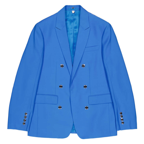 Burberry mens vivid blue wool tailored jacket