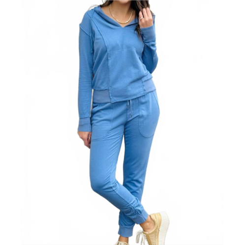 XCVI rosalyn kangaroo pocket hoodie in blue
