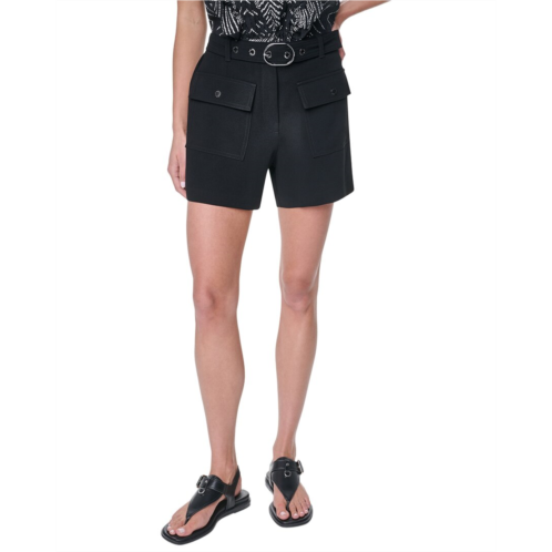 DKNY belted patch pocket short
