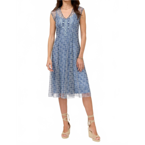 Johnny Was dorotea midi mesh dress in izumi