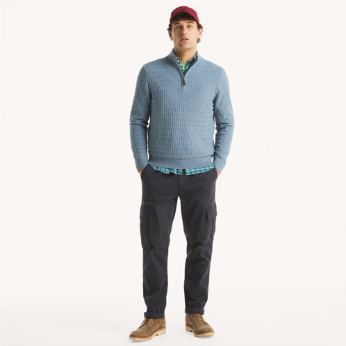 Nautica mens textured quarter-zip sweater