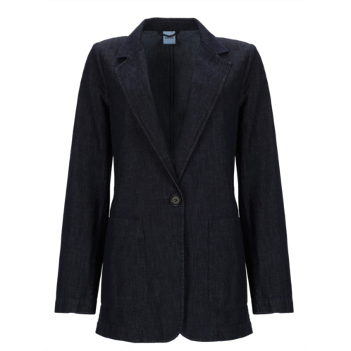 ASPESI dark denim notch lapel cotton jacket