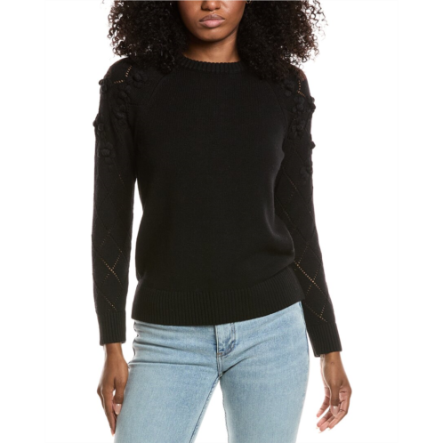 Anne Klein pointelle wool-blend sweater