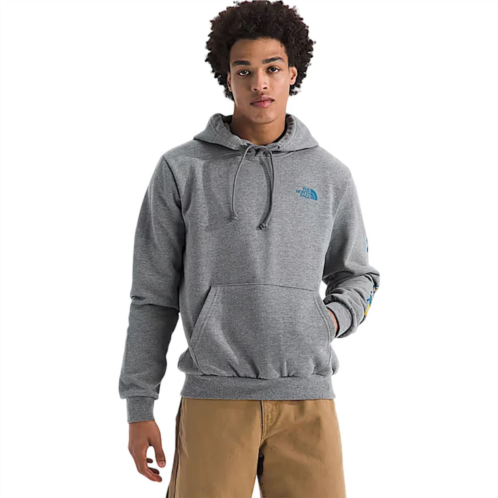 the north face evolution tent hoodie mens gray graphic pullover posh095