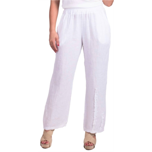 GIGI MODA palermo linen straight pants in white