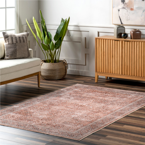 NuLOOM xenia faded transitional spill proof machine washable area rug