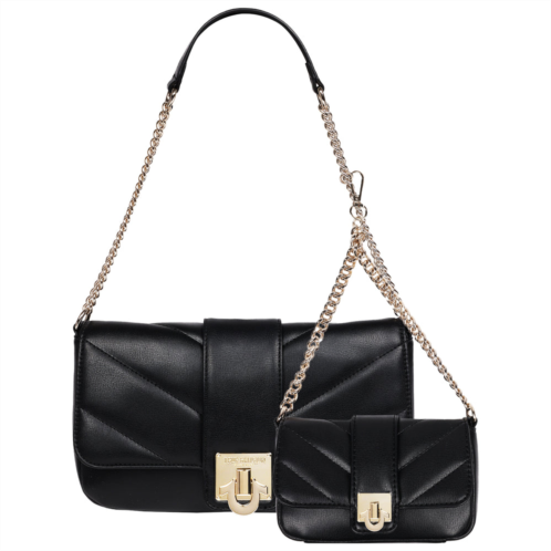 True Religion quilted flap shoulder bag with mini bag