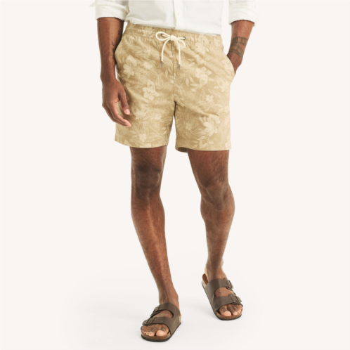 Nautica mens 7 printed pull-on short