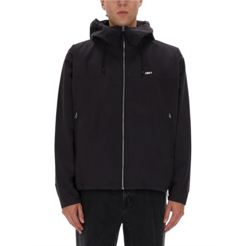 OBEY relaxed vista cotton-blend hooded jacket