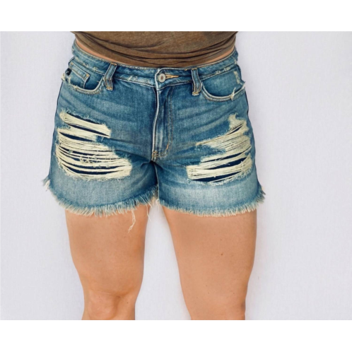 KanCan eldorado denim shorts in med wash