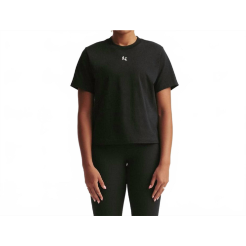 New Balance womens cropped t-shirt in black