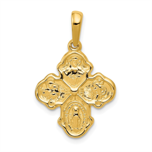 Diamond2Deal 10k yellow gold four way medal pendant