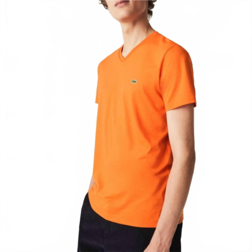 LACOSTE short sleeve tee in orange