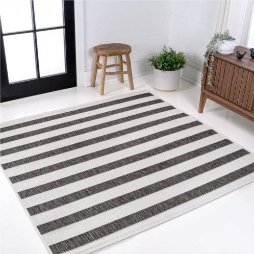 JONATHAN Y aveiro wide stripe indoor/outdoor square area rug