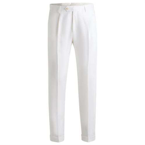 BOSS regular-fit trousers in linen
