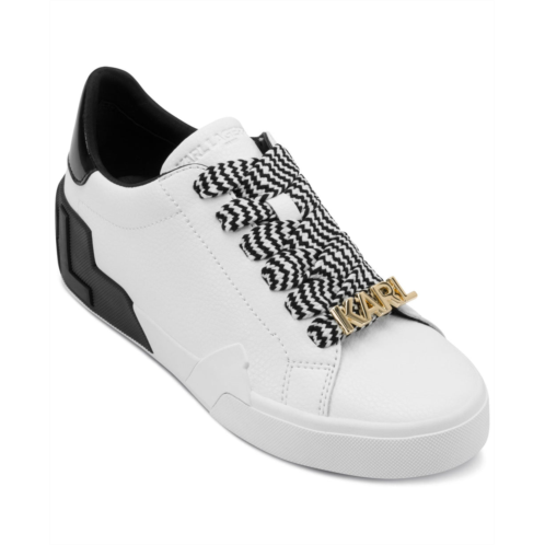 KARL LAGERFELD PARIS womens melora lace-up sneaker