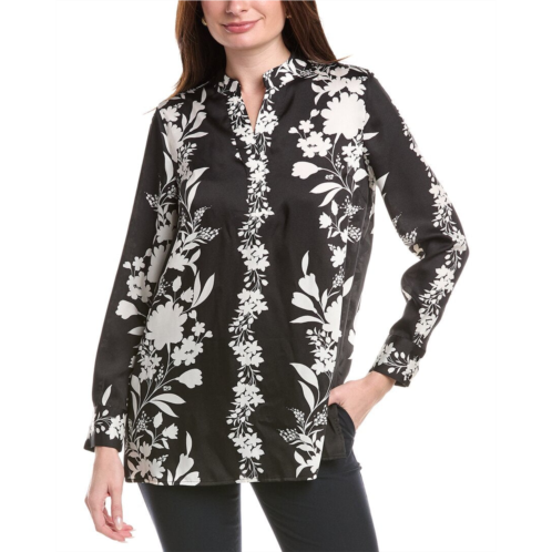 Anne Klein satin twill popover blouse