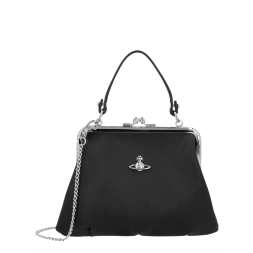 VIVIENNE WESTWOOD black silver accent polyurethane-blend handbag