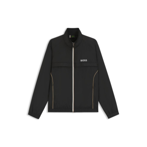 BOSS contrast-piping jacket with water-repellent finish