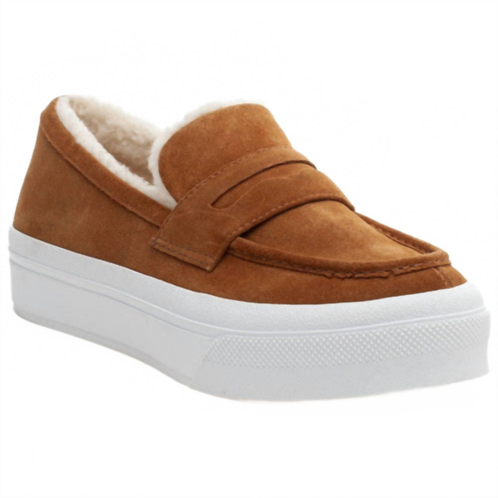 J/SLIDES womens giles suede slip-on shoes in brown