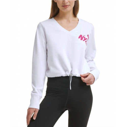 CALVIN KLEIN performance cinched logo sweatshirt in melrose