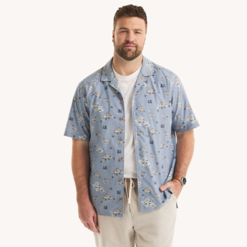 Nautica mens big & tall printed short-sleeve shirt