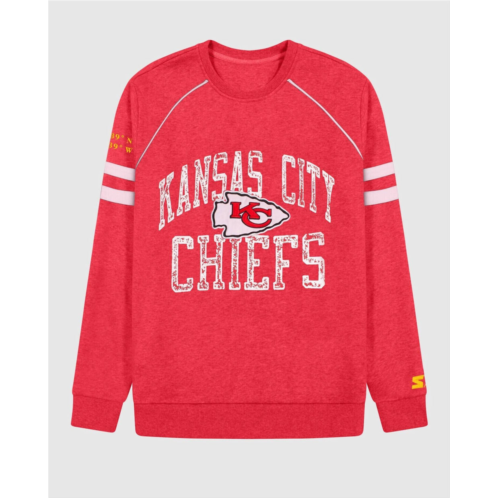 Starter mens kansas city chiefs crew neck sweatshirt in red