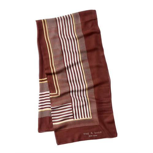 rag & bone pinstripe silk-blend scarf