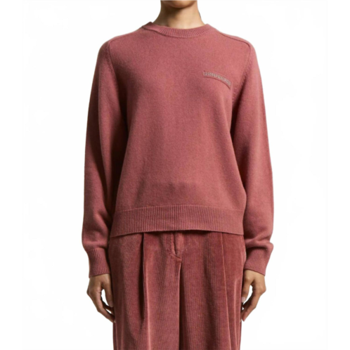 PESERICO knitted silk cashmere sweater in dusty rose