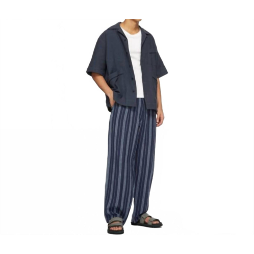Nicholas Daley 70s trouser in navy linen