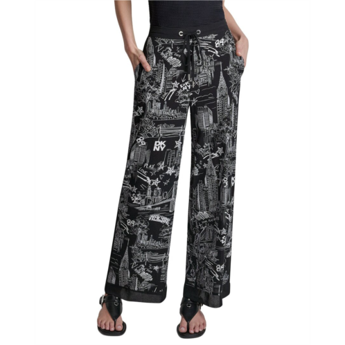 DKNY printed drawstring pant