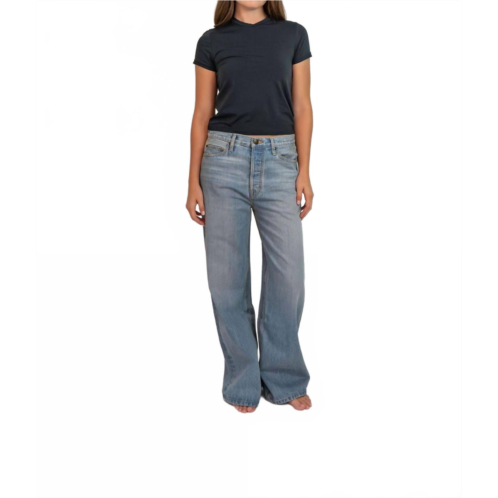 THE GREAT. slouch wide leg jean in tidal wash