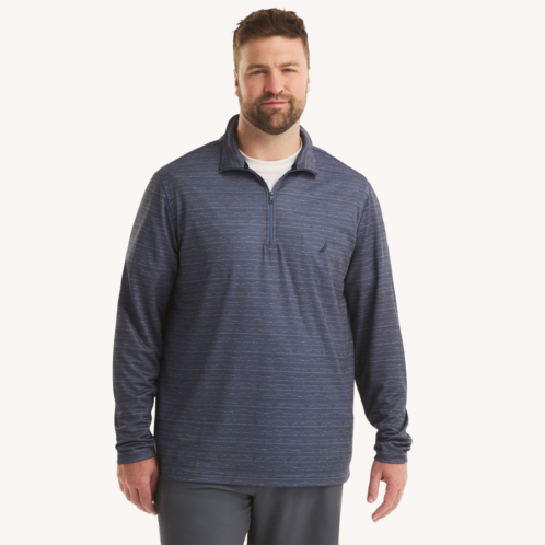 Nautica mens big & tall printed quarter-zip sweatshirt