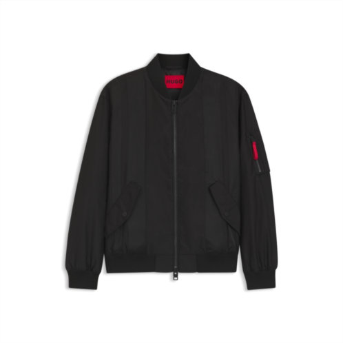 HUGO water-repellent bomber jacket in coated satin