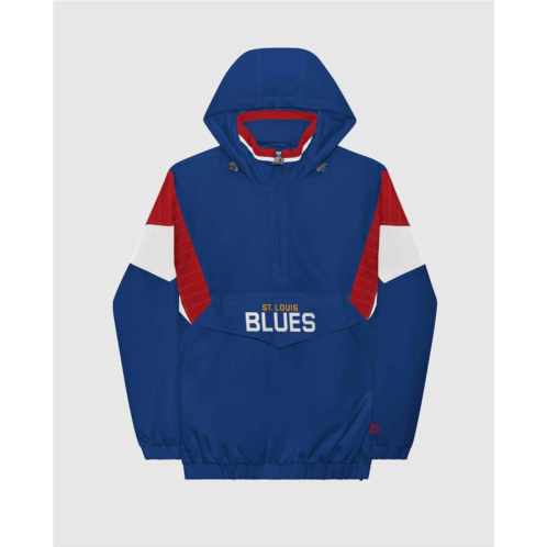 Starter mens st. louis blues the breakaway nylon half-zip jacket