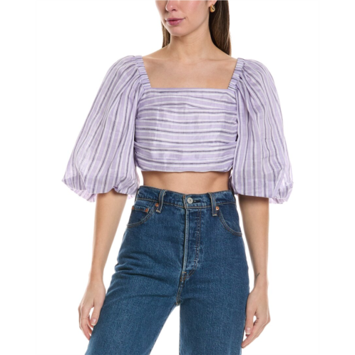 Sandro linen-blend top