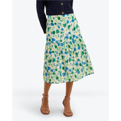 Draper James midi skirt in white field poppy