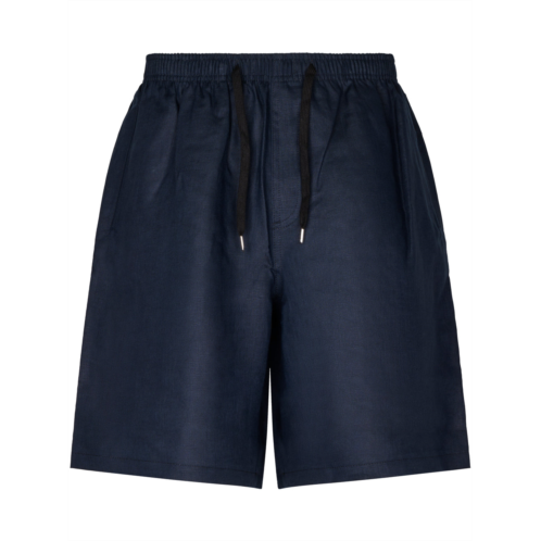CELLAR DOOR relaxed fit dark blue shorts with adjustable waistband