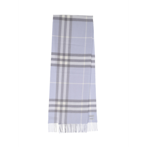 BURBERRY check scarf in blue cashmere all-over check pattern