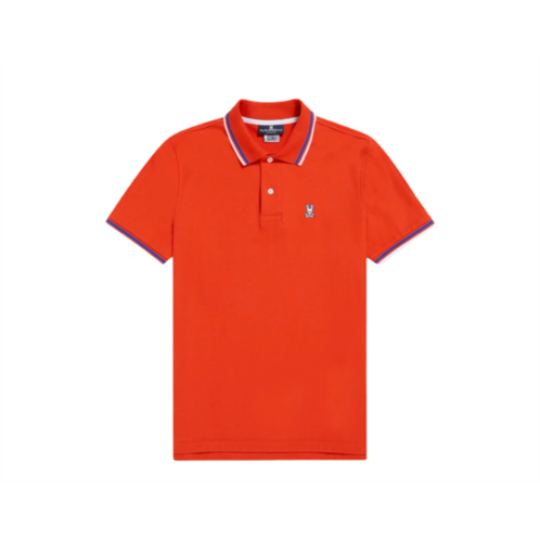Psycho Bunny mens lincoln neon tipped polo red big & tall shirt b9k204s1pc-res