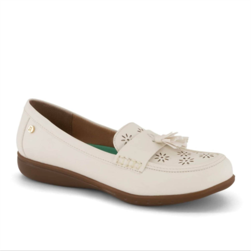 Andrea womens tassel detail loafer in beige