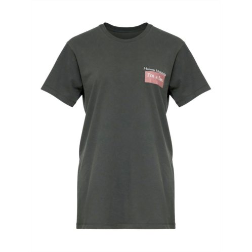 MAISON MARGIELA black graphic printed cotton t-shirt