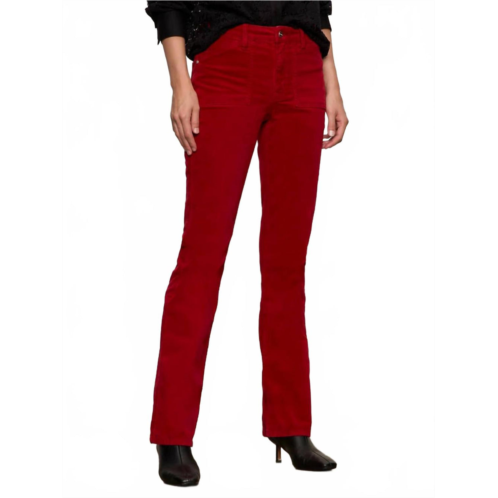 Sanctuary velveteen brook bootcut pant in cherry lacquer
