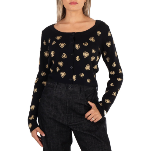 Moschino ladies heart-intarsia cardigan