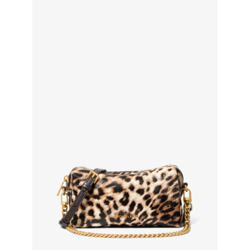 Michael Kors bryant small leopard print calf hair convertible crossbody bag